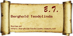 Berghold Teodolinda névjegykártya